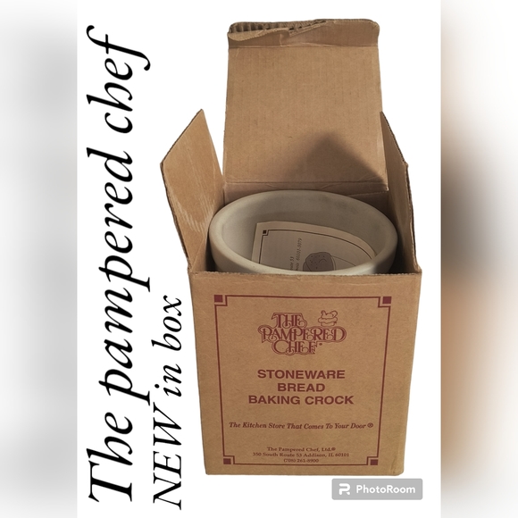 The Pampered Chef Kitchen New The Pampered Chef Stoneware Bread Baking Crock Poshmark